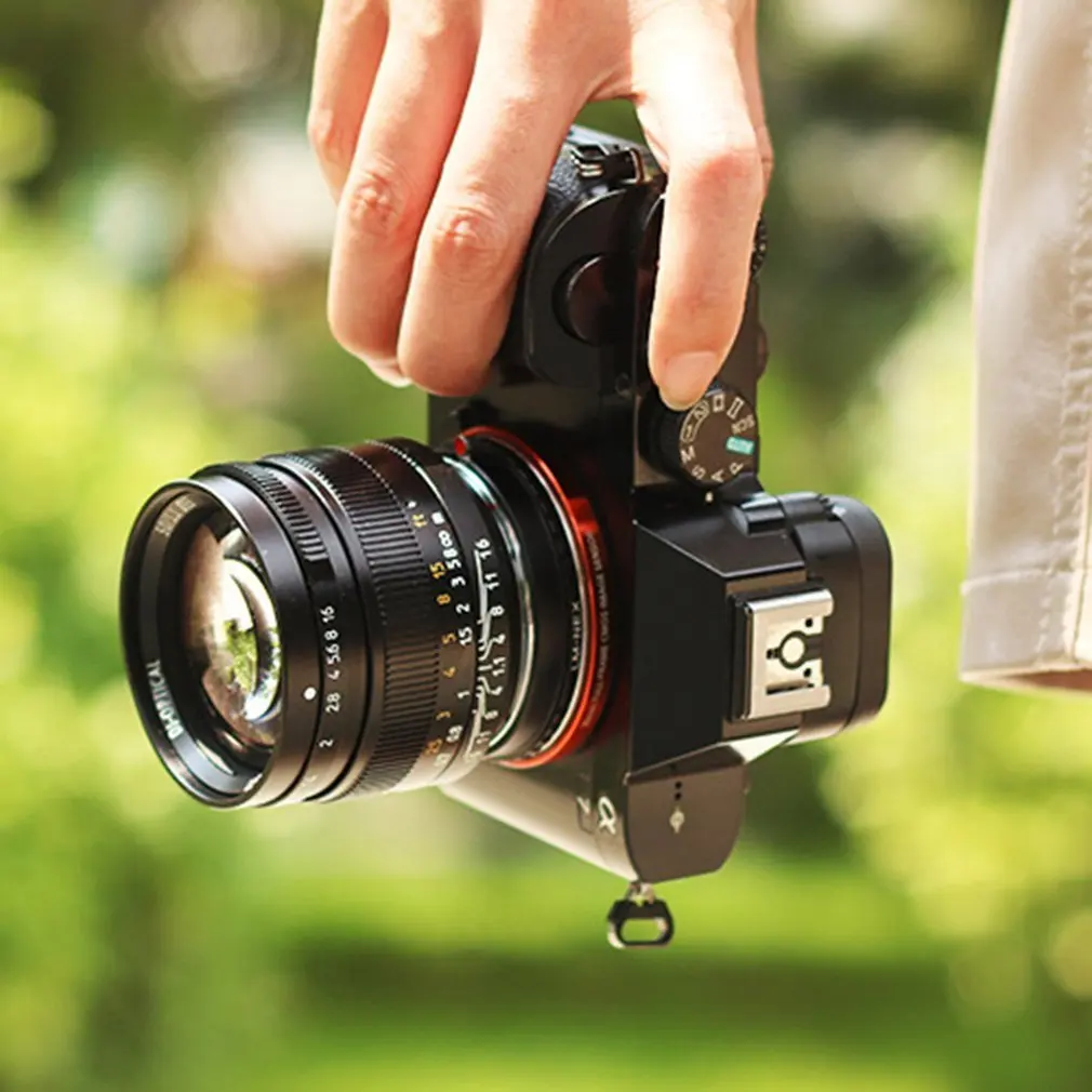 

Portable 50mm F/1.1 E-Mount Prime Lens Manual Focus Lens Durable Camera Accessories For Lycra M Series Camera silver