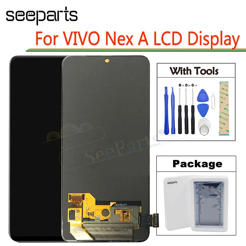 

100% Tested Original AMOLED Display Vivo Nex A LCD Display+Touch Screen Digitizer Assembly Vivo NEX S LCD Screen Free Shipping