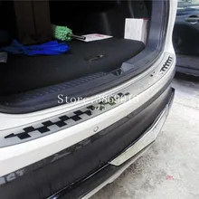 Нержавеющая сталь ультра тонкий задний бампер защитная пластина Отделка багажника пригодный для Mazda CX-5 CX5 2013 аксессуары