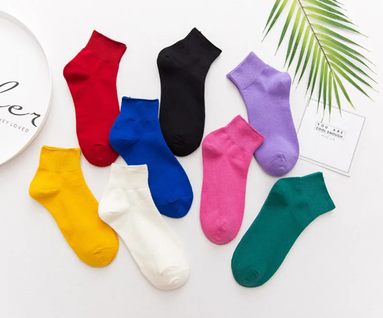 Модные женские хлопковые носки 2018 H осень-зима Новый восемь Цвета прилив носки для отдыха Однотонная Одежда дышащая Для женщин носки L113