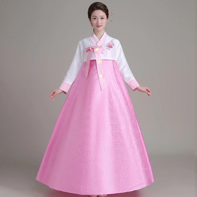 Новое поступление, корейский ханбок, винтажное традиционное корейское платье, женское элегантное корейский ханбок платье - Цвет: pink