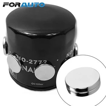 

FORAUTO 2 pcs Magnet Fuel Economizer Car Engine Oil Filter ATV SUV Motorcycle Engine Oil Saver For Iron Body Strong Adsorption