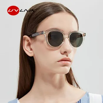 

UVLAIK Classic Women Sunglasses Brand Vintage Clear Frame Sun glasses Ladies Leopard Legs Transparent Frame Black Lens Eyewear