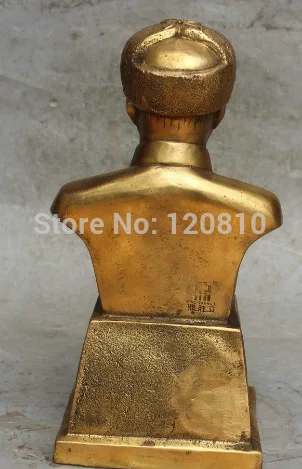 

9 Chinese folk Brass Lei Feng head bust justice hero statue sculpture