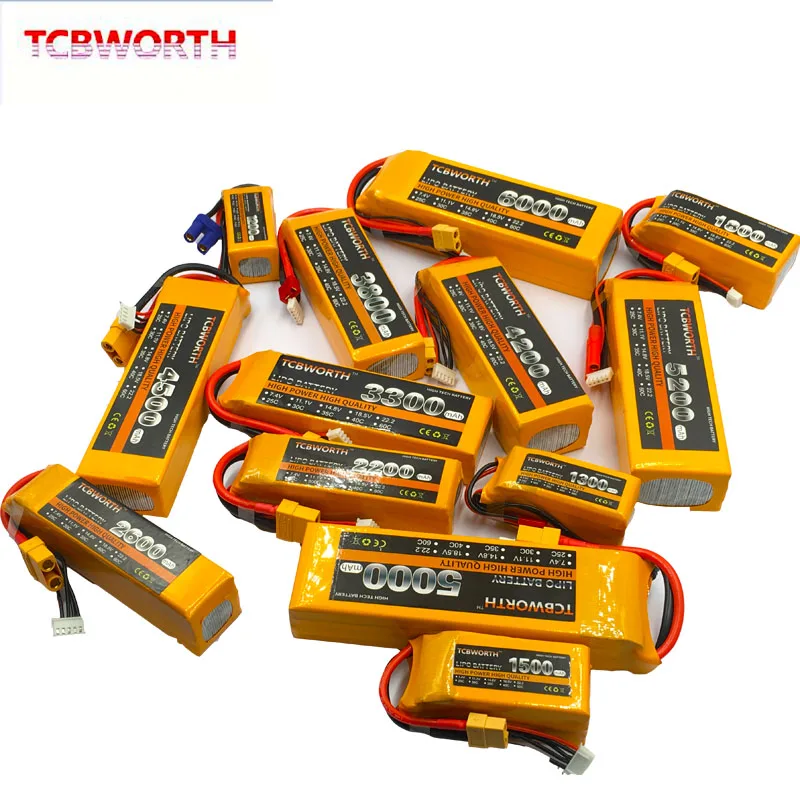 RC Lipo аккумулятор 4S 14,8 V 900mAh 1200mAh 2800mAh 3800mAh 4500mAh 5000mAh 25C 35C 60C для радиоуправляемый самолет, Квадрокоптер для автомобиля 4S RC батарея LiPo