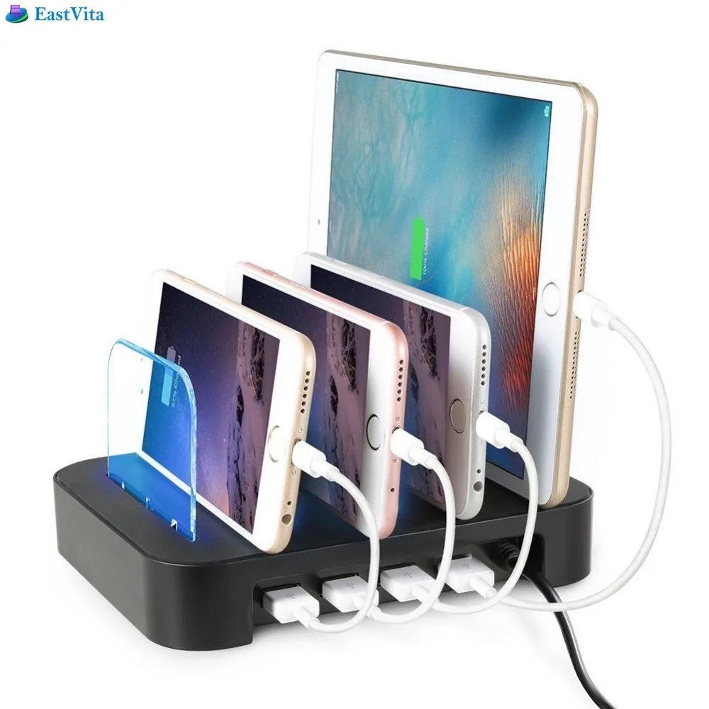 EastVita Universal Multiple Devices Detachable Charger Adapter 4 Ports