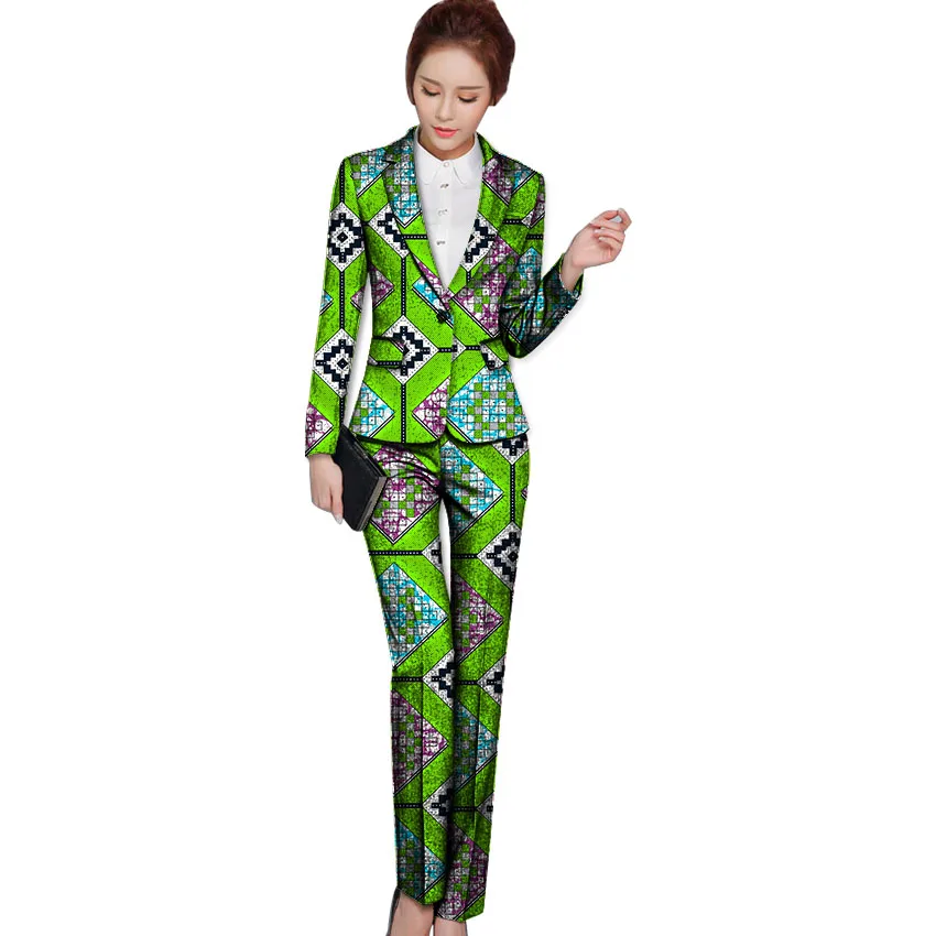 Customized african fashion print women blazers and trousers set elegant pant+blazer sets dashiki suit africa clothing Customized african fashion print women blazers and trousers set elegant pant+blazer sets dashiki suit africa clothing