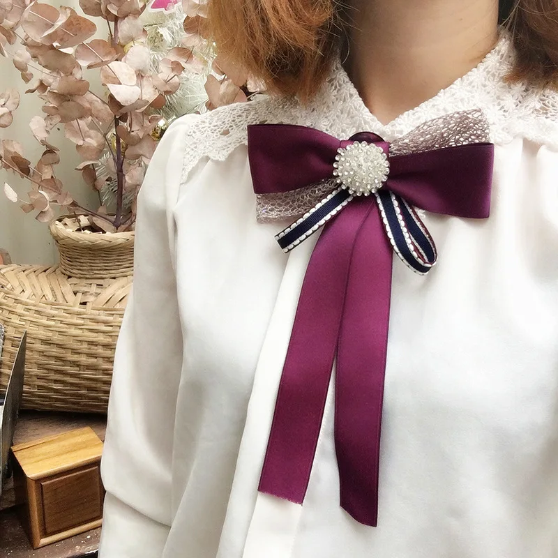 

MIARA.L Korean professional dress college wind women's small tie Japanese bow tie activities bow