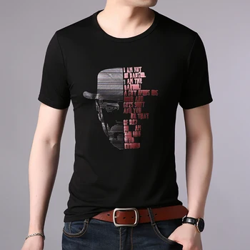 

2020 New Fashion Brand T Shirt Mens Breathable Cotton Trends Streetwear Tops Summer Korean Pattern Short Sleeve Tee Men Clothes