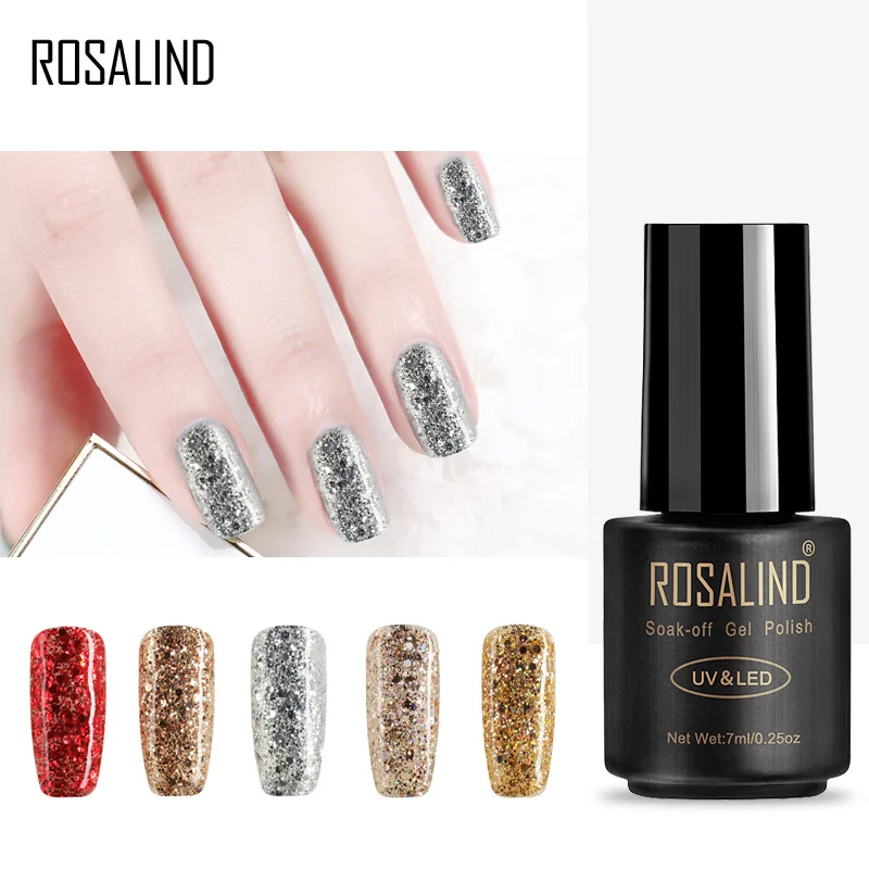 

ROSALIND Gel Nail Polish 7ML Diamond Series Varnish Hybrid Nail Art Semi Permanent Nail Polish Soak Off UV Lamp Gel Lacquer
