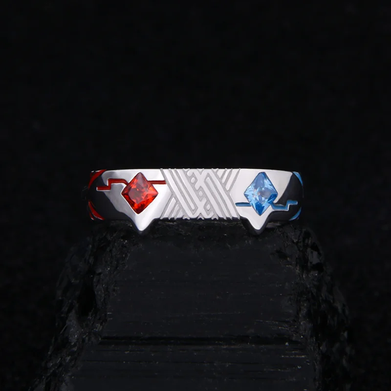 Аниме Darling in the franxx 02 Zero Two Fashion Кольца из серебра 925 пробы кольцо стерлингового