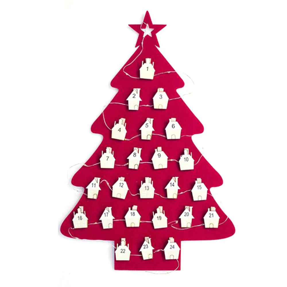 

Felt Advent Calendar Decoration Christmas Tree Countdown Calendar Hanging Ornaments date1-24 Christmas countdown calendar P20