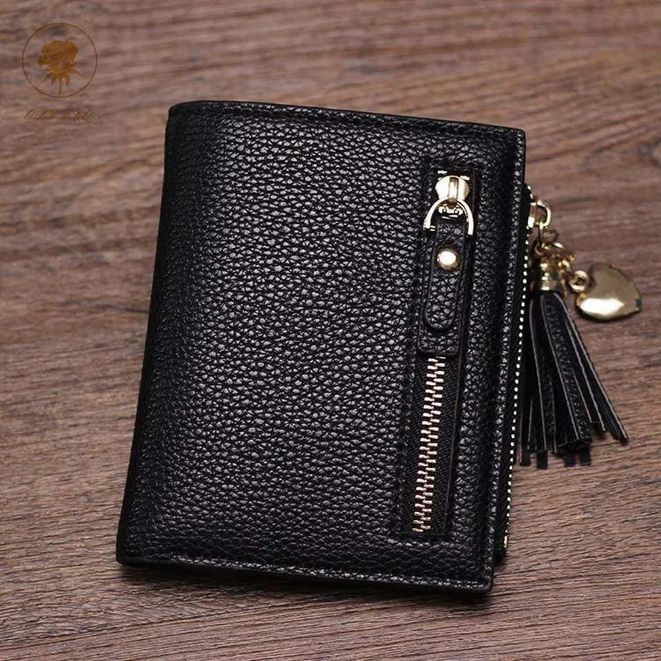 

OSWEGO Short Wallet Women Small Leather Women Wallets For Coins Zipper Purses Portefeuille Wallet Female Purse Clutch Bag 2019