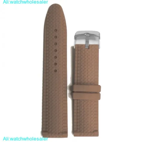 24mm Chocolate Brown  Silicone Jelly Rubber Unisex Watch Band Straps WB1070U24JB