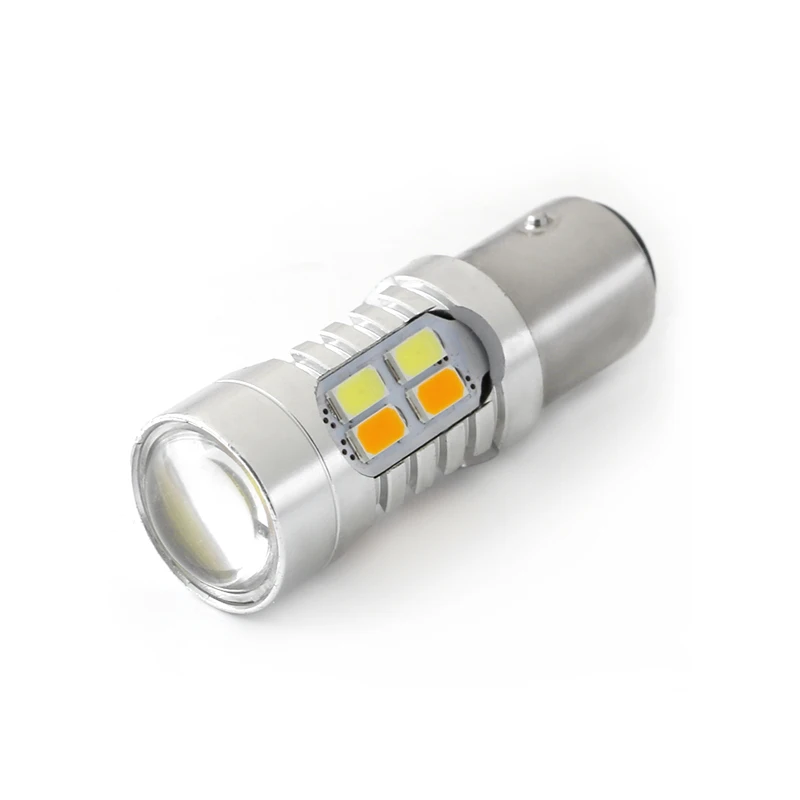 

Car styling DC12V 1157 5630 20 LED Turn Signal Dual Color White & Amber Driving Car Bulb Light Car Light Source New Car Light