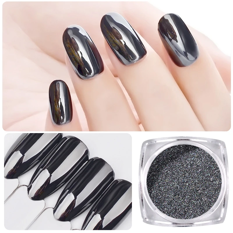 

New Nail Care Glitter Powder Nail Art Supplies Manicure Tool Black Mirror Shining Sugar Dust Manicure Nail Art Care Powder