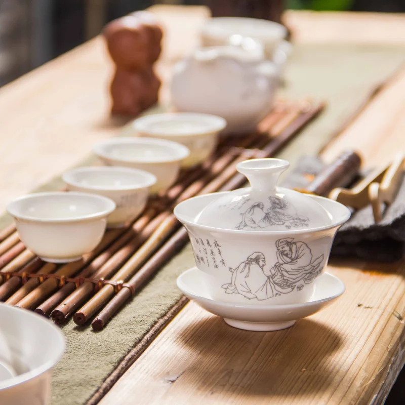 Gaiwan чайная чашка Tureen Чайник Китайский традиционный кунг фу заварочный чайник