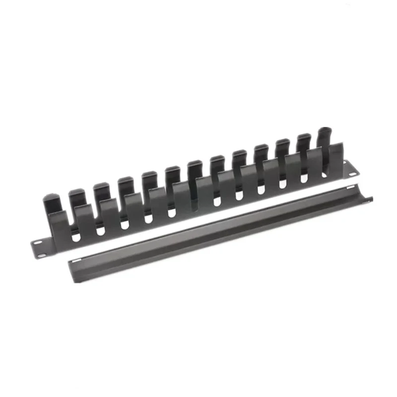  19inch 1U Network Rack Cable Management 12 Stalls Metal Ethernet Cable Manager Organizer Mount Horizontal For Network Cabinet 