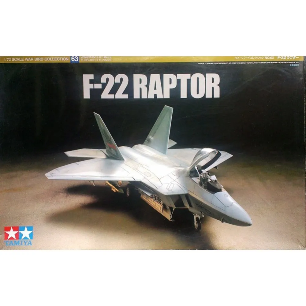 OHS Tamiya 60763 1/72 F22 Raptor Assembly Airforce модель строительные комплекты G