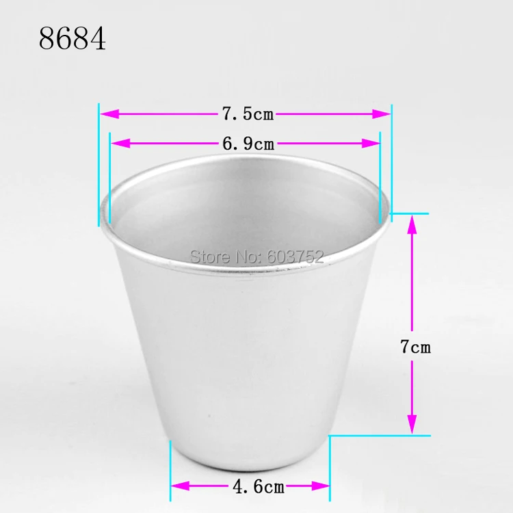 

BAKEST 50pcs per lot DIY Round Aluminum Alloy Cake Baking Molds Bakeware Fondant Cake Tools