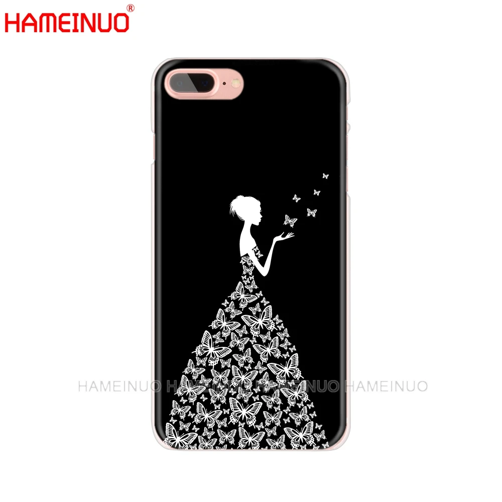 Чехол для мобильного телефона HAMEINUO Art White Line Kiss Love Heart Flower Rose Girl для iphone X 8 7 6 4 4S 5 5S SE 5c 6s plus