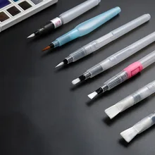 Refillable 3Pcs/Set Water Fountain Pen Water Soft Head Watercolor Brush Water Soluble Color Lead Solid Paint Brush Hook Line Pen