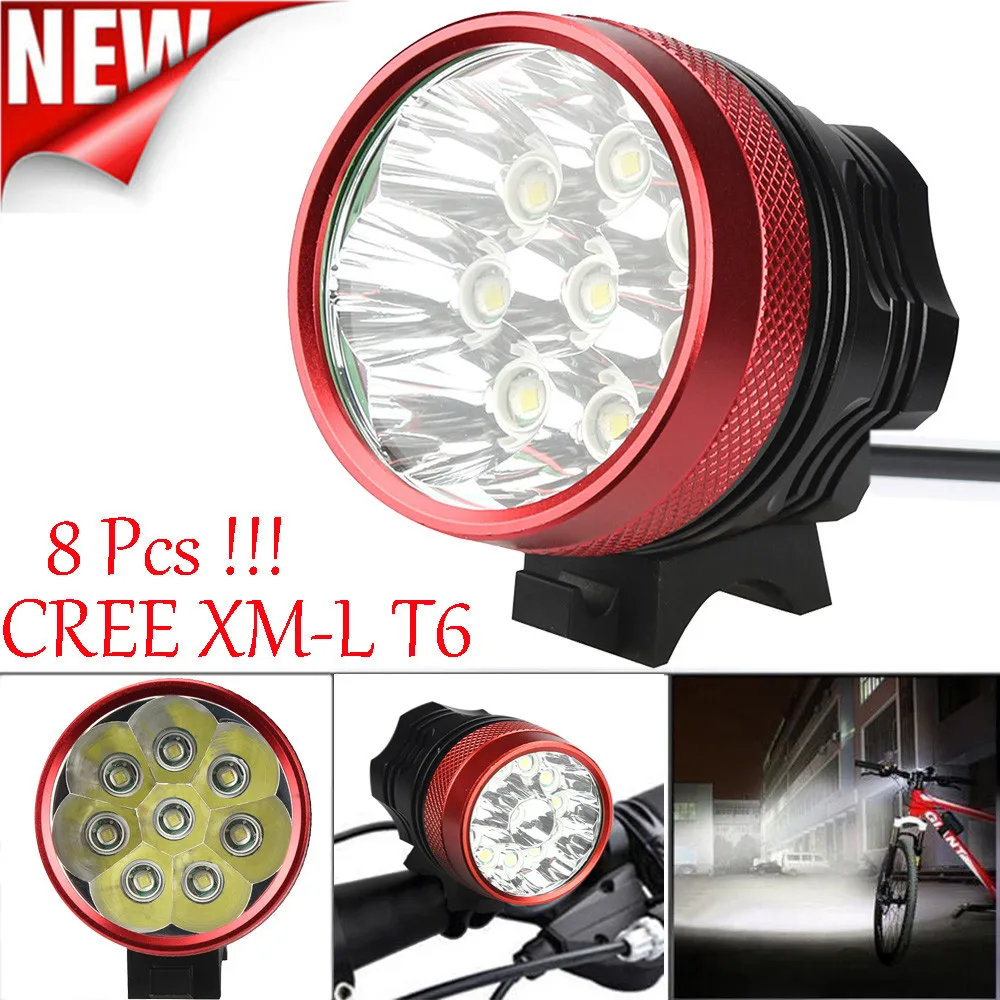 super bright 18000 Lm 8x T6 LED 3 Modes Bicycle Lamp Bike Light Headlight Cycling Torch rechargeble LED bicycle light new A30 super bright 18000 Lm 8x T6 LED 3 Modes Bicycle Lamp Bike Light Headlight Cycling Torch rechargeble LED bicycle light new A30