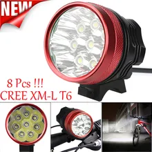 super bright 18000 Lm 8x T6 LED 3 Modes Bicycle Lamp Bike Light Headlight Cycling Torch rechargeble LED bicycle light new A30