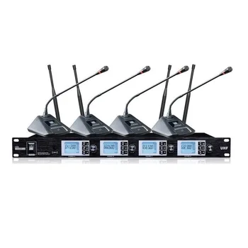 

Bolymic UHF 4 Channels Gooseneck Desktop Wireless Conference Microphone xlr