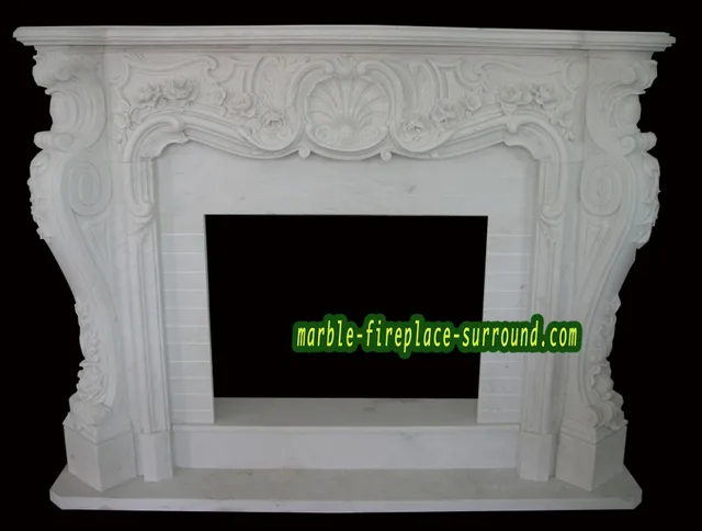 Chimenea victoriana de mármol blanco estilo rococó victoriano repisa de