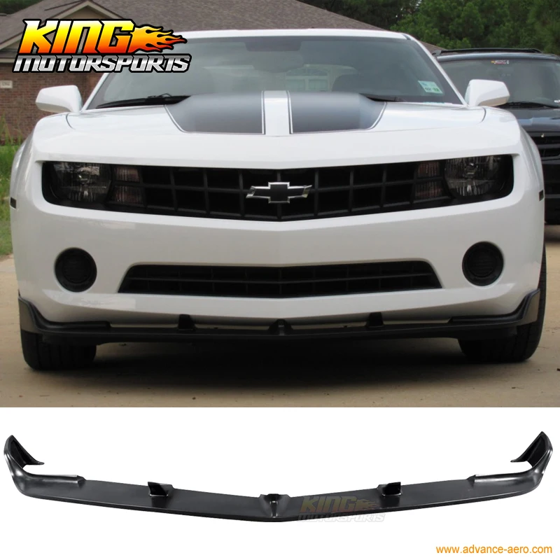 

FIT 2010-2013 Chevy Camaro V6 S Style Front Bumper Lip Spoiler Poly Urethane
