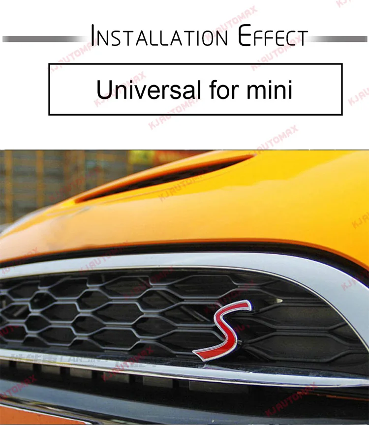 S логотип автомобиля эмблема на решетку радиатора значок для Mini Cooper S наружное украшение S R50 R53 R55 R56 R57 R60 R61 F54 F55 F56 земляк