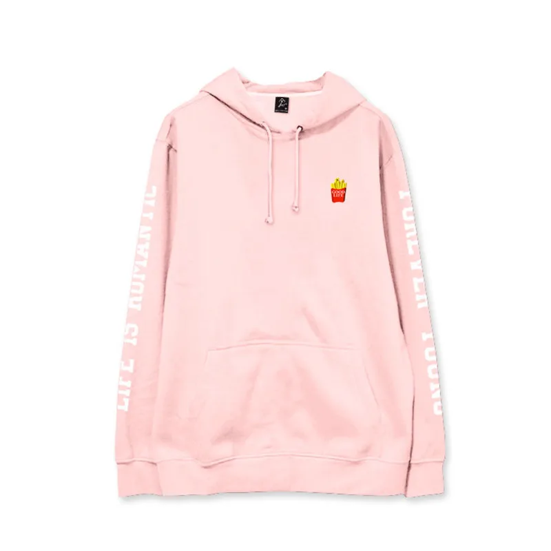 

kpop JIN EXID Combination HANA BAP Jackie Chan Hoodied Pink Sweatshirt