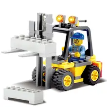 Empilhadeiras de Construção da cidade Blocos de Construção Sets Compatível legoed cidade figuras clássicas Bricks DIY Brinquedos Educação Para O Miúdo