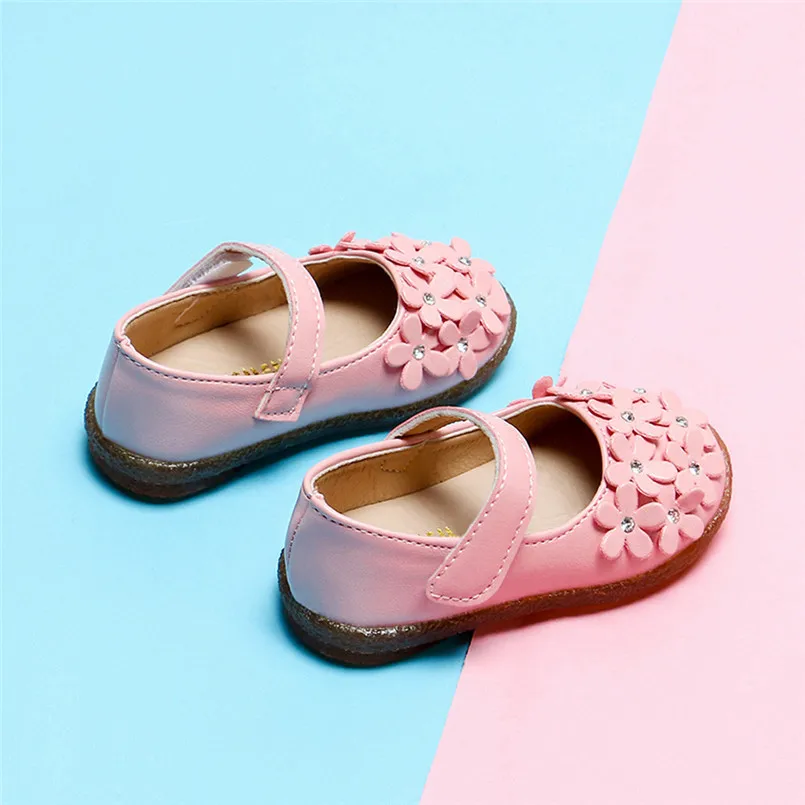 Sandals 2019 new Toddler Baby Girls Children Flower Leather Single Shoes Soft Sole Princess Shoes #4M14 (11)