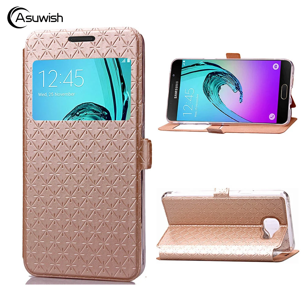 Кожаный чехол кошелек с откидной крышкой для Samsung Galaxy A3 2016 A5 2017 A 3 5 SM A310 A310F A510 A510F