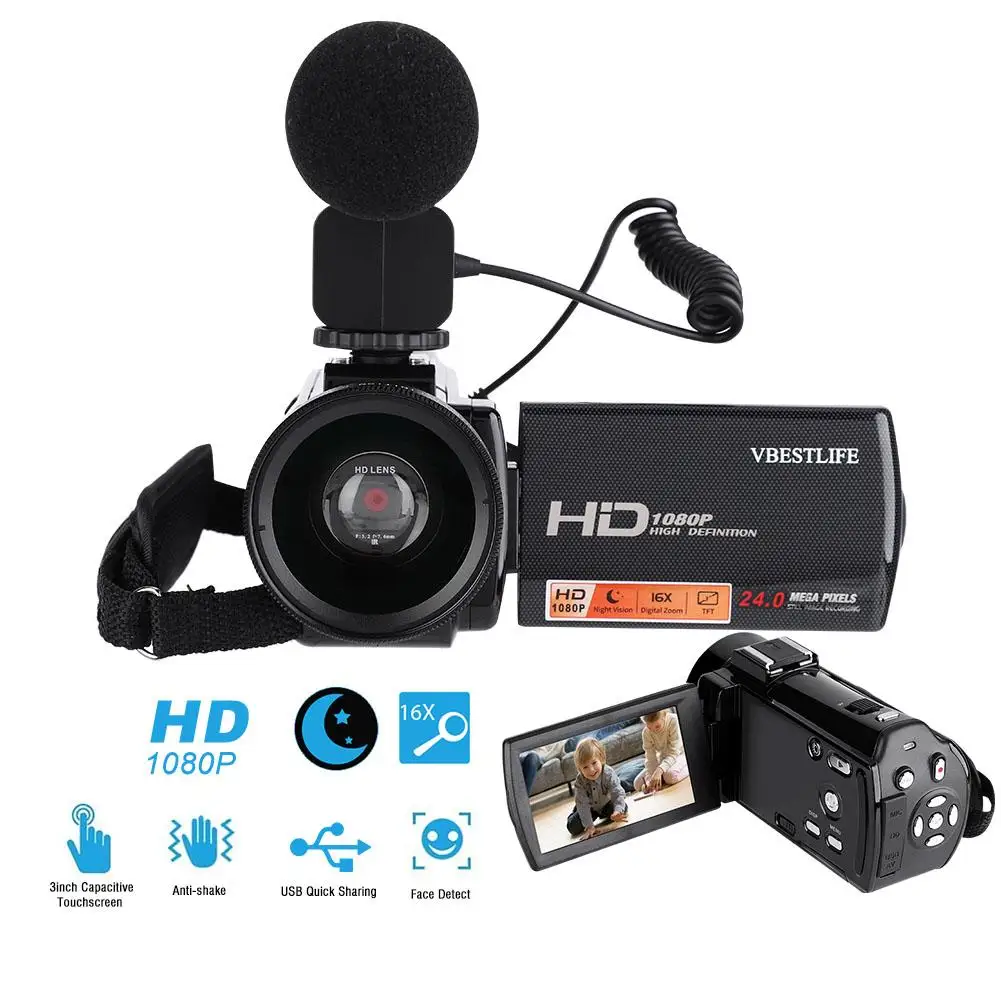 VBESTLIFE V7PLUS " lcd Цифровая видеокамера 1080P HD DV для наружного и домашнего использования, новинка