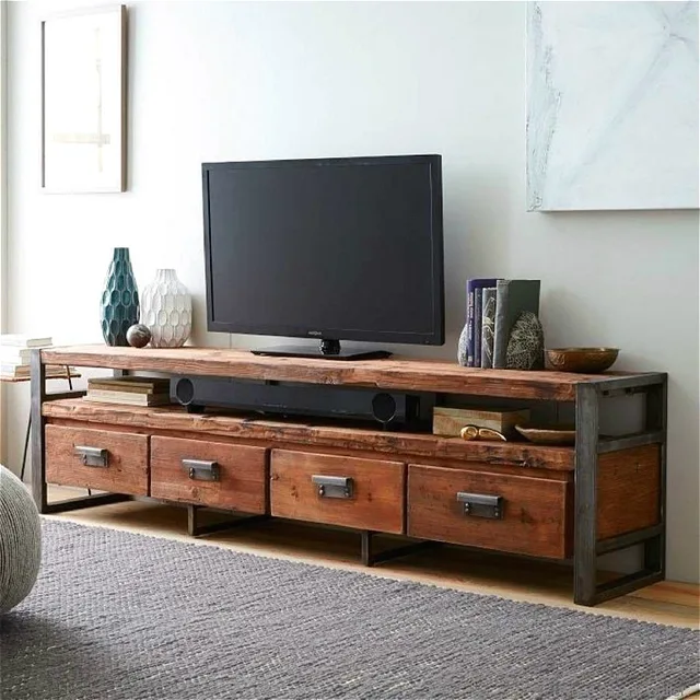 American Village Loft Retro Wood Tv Cabinet To Do The Old Wrought American Village Loft Retro Wood Tv Cabinet To Do The Old Wrought Iron Tables With Drawers