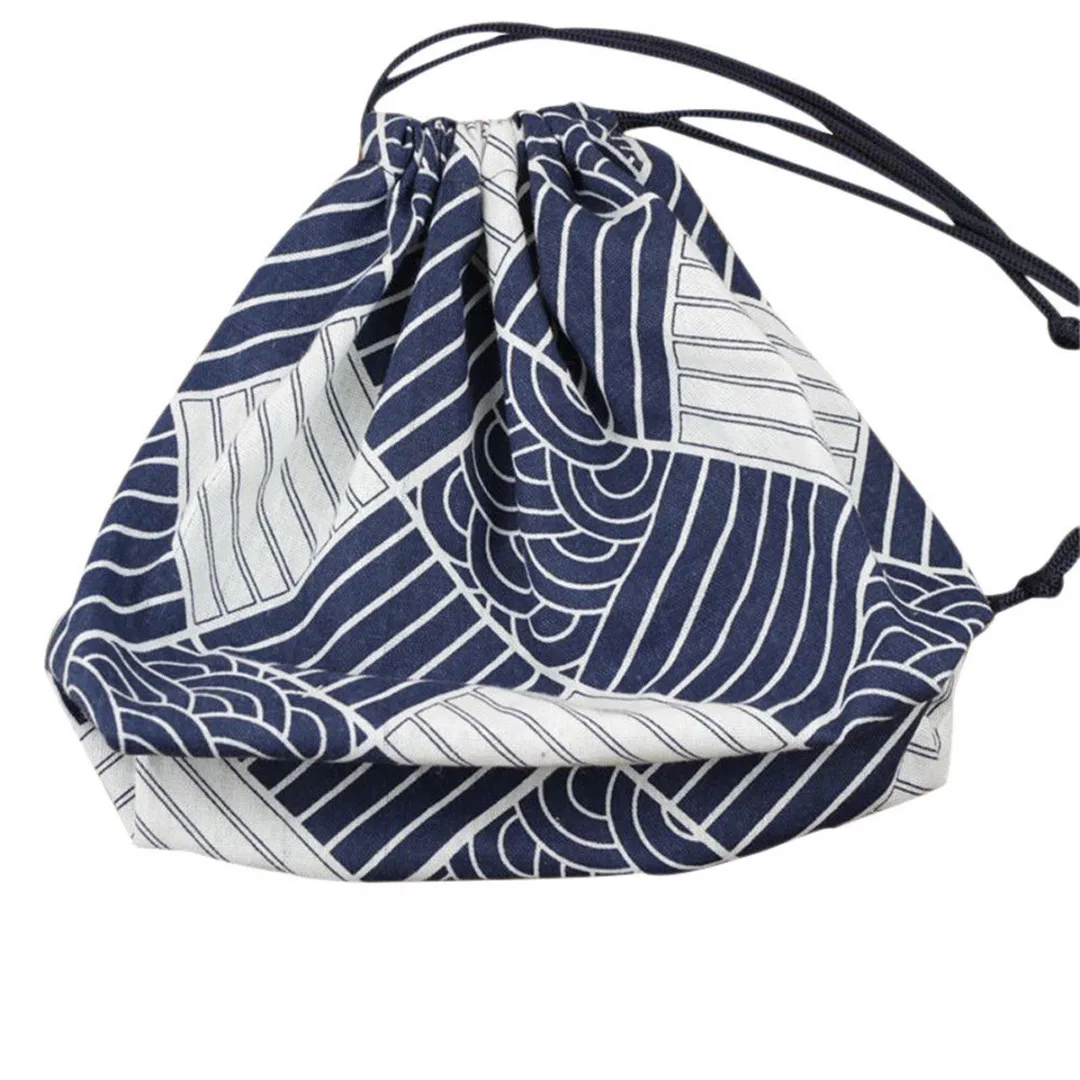 JX-LCLYL Portable Lunch Box Bento Carry Tote Picnic Case Pouch Drawstring Storage Bag