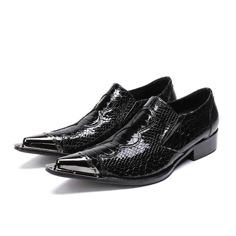 

Mens italian leather shoes snake skin men loafers pointed toe dress shoes high heels steel toe oxford office shoe for man