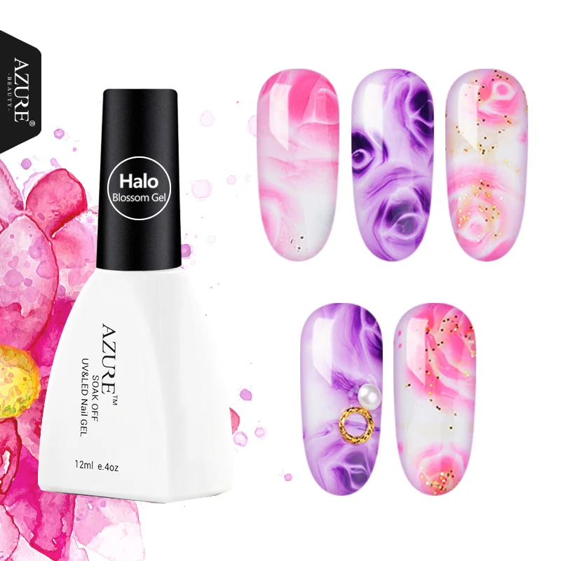 УФ-гель для ногтей Azure Beauty Blossom красивые цветы светодиодный лак прозрачный