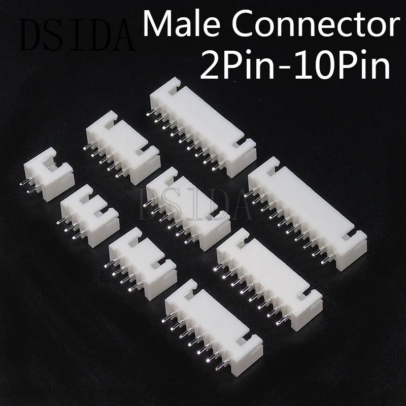 

50Pcs XH2.54 2.54mm Male Connector Plastic Shell With Needle 2Pin 3Pin 4Pin 5Pin 6Pin 7Pin 8Pin 9Pin 10Pin 2P 3P 4P 5P 6P 7P 8P