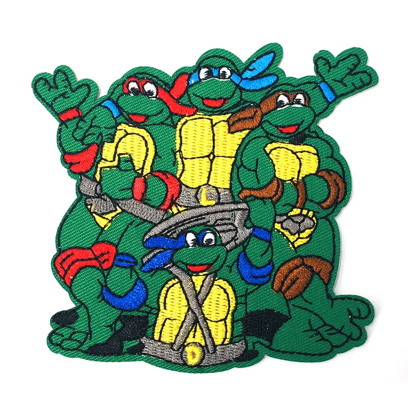 

Cartoon Turtles Iron On Embroidery Clothes Patches For Clothing Diy Badges Stickers Garment Wholesale