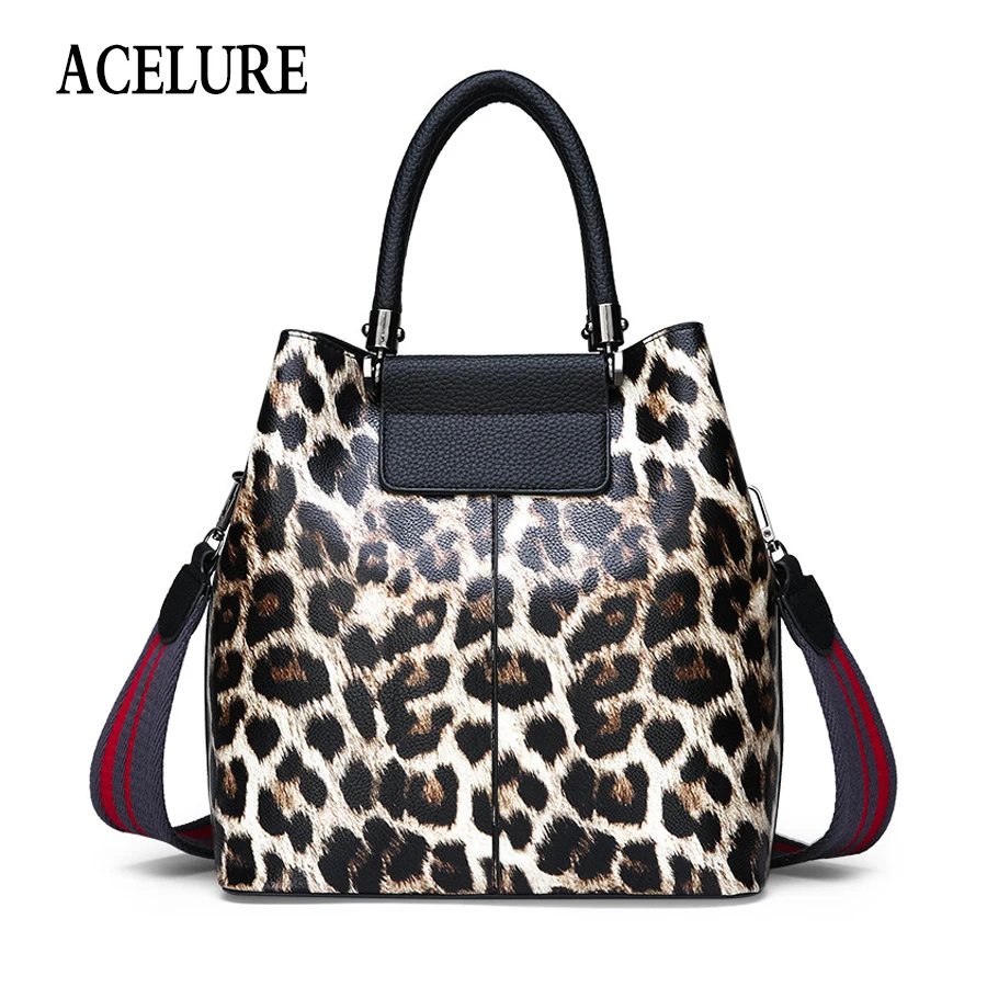 

ACELURE Leopard women's bag new trend fashion atmosphere crossbody Bags PU shoulder bag portable messenger bag female totes