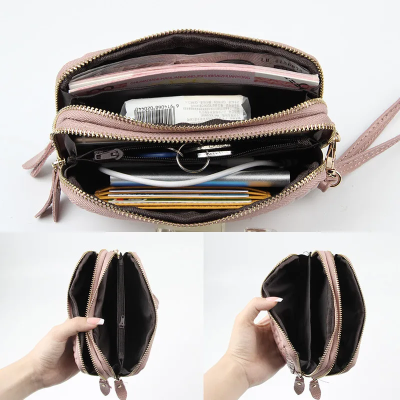 

WESTERN AUSPICIOUS Women Wallet Cow Leather Card Coin Holder Money Clip Long Phone Clutch 2017 Fashion Cash Pocket Female Purse
