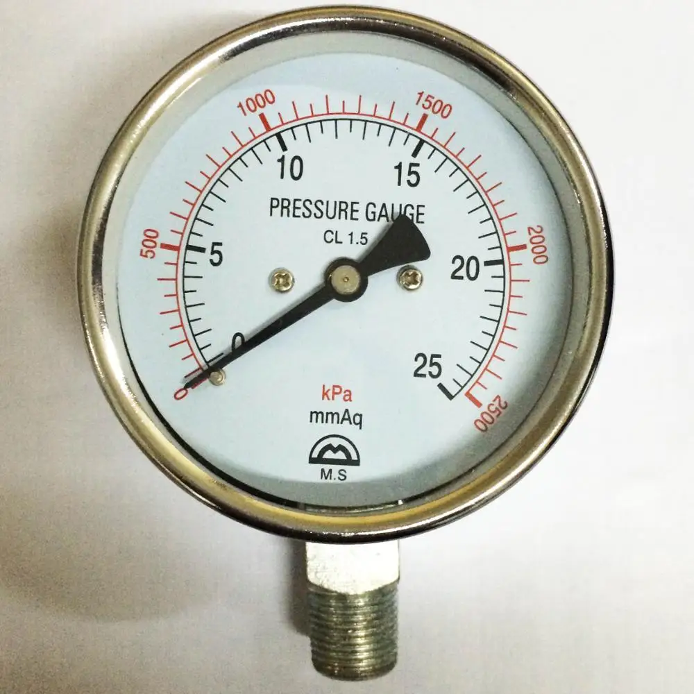 Shanghai positive pressure gauge * film pressure gauge YE 75 0 25KPA
