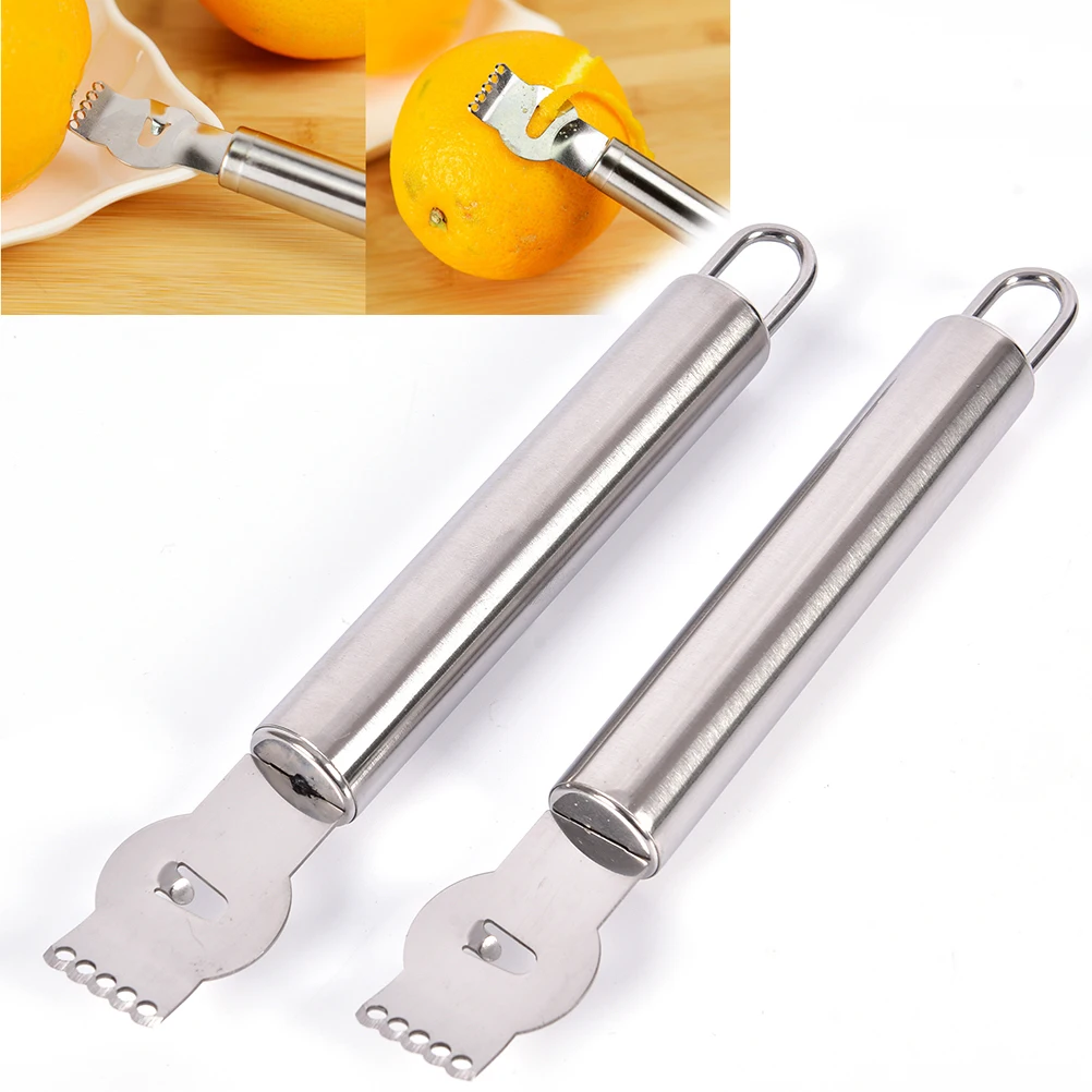 Stainless Steel Lemon Fruit Orange Peelers Grater Vegetable Peeler Grips Kitchen Peeling Tool 1PCS