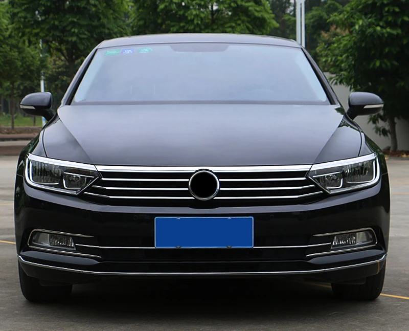 3 шт. Сталь Снаружи спереди фар решетка Молдинги для VW Passat B8