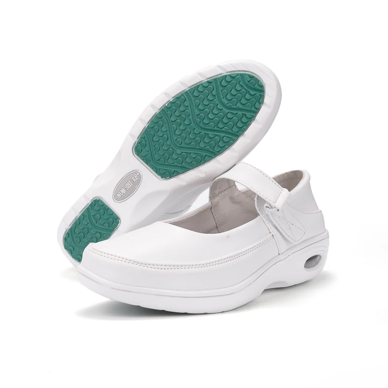 

Nurse Shoes White Slope With Soft Bottom 2018 New female Non-slip summer Breathable Hospital Nurse Doctor Medical Accessories