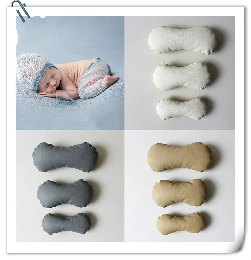 3 PCS Set Posing Bone With Pillow Newborn posing pillows Fotografia Photo Prop Basket Filler Studio Shoots Accessories Beans Set